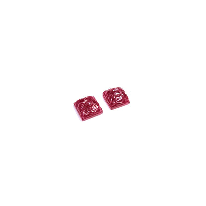 Natural Bangkok Ruby Flower Carved Square 21.56cts