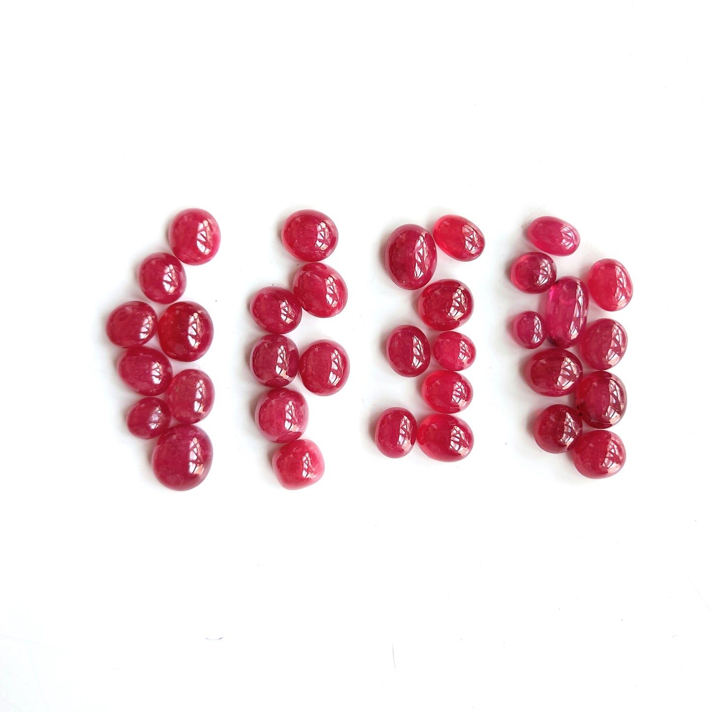 Natural Bangkok Ruby Calibrated Cabochon  Rounds | 8mm - 12mm