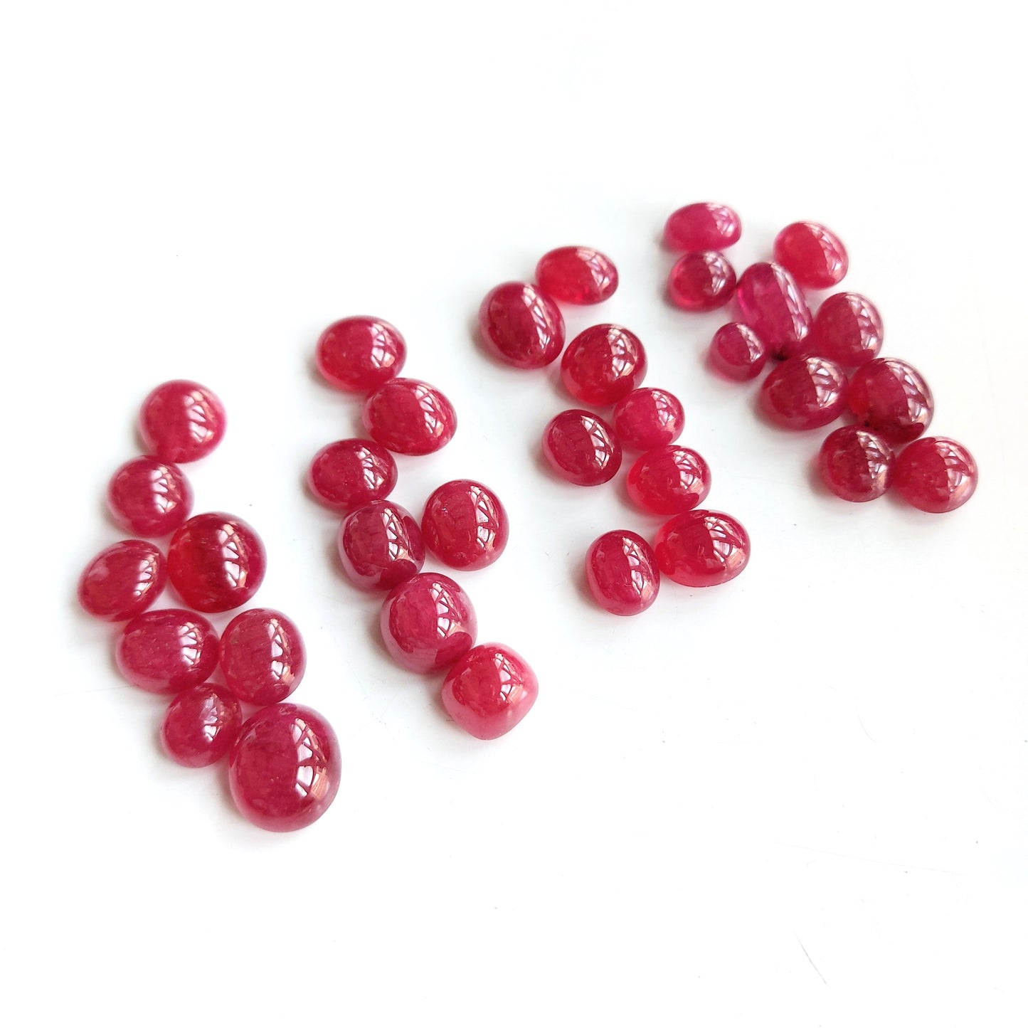 Natural Bangkok Ruby Calibrated Cabochon  Rounds | 8mm - 12mm