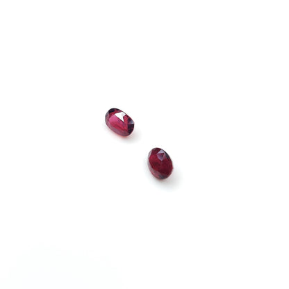 Natural Unheated Ruby Ovals Pairs 2.76cts