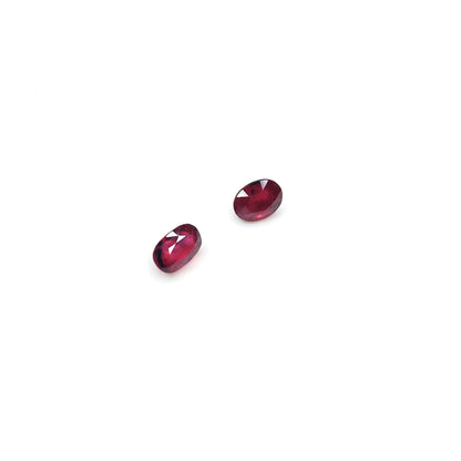 Natural Unheated Ruby Ovals Pairs 2.76cts