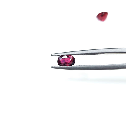 Natural Unheated Ruby Ovals Pairs 2.76cts