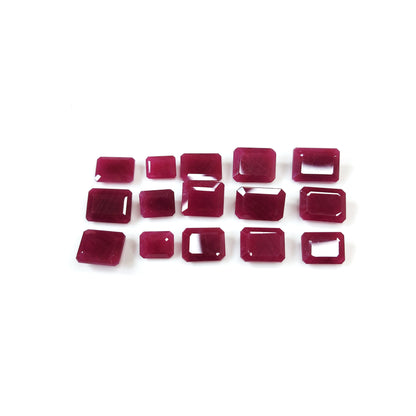 Natural African Ruby Unheated Octagons | 2- 35cts