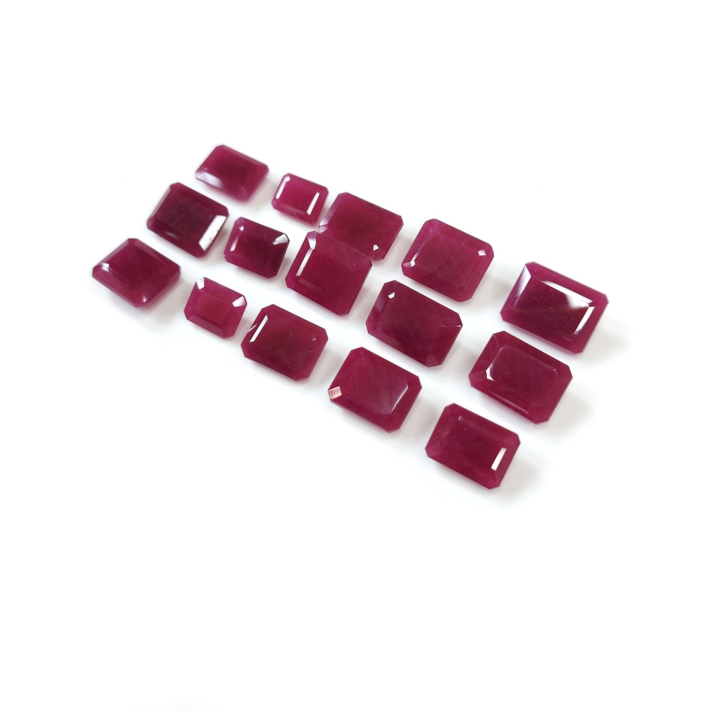 Natural African Ruby Unheated Octagons | 2- 35cts