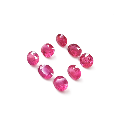 Natural Ruby Unheated Ovals Pairing