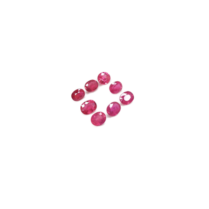 Natural Ruby Unheated Ovals Pairing