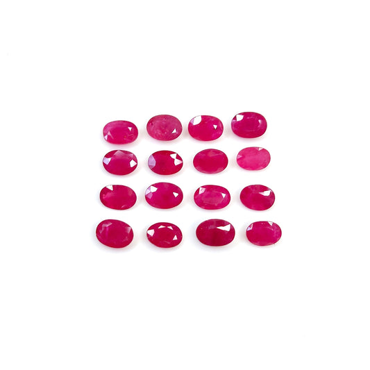 Natural Mozambique Calibrated Ruby Oval | 4x6mm & 5x7mm & 6x8mm