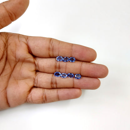 Natural Ceylon Blue Sapphire Calibrated Ovals | 3X5mm & 6x4mm