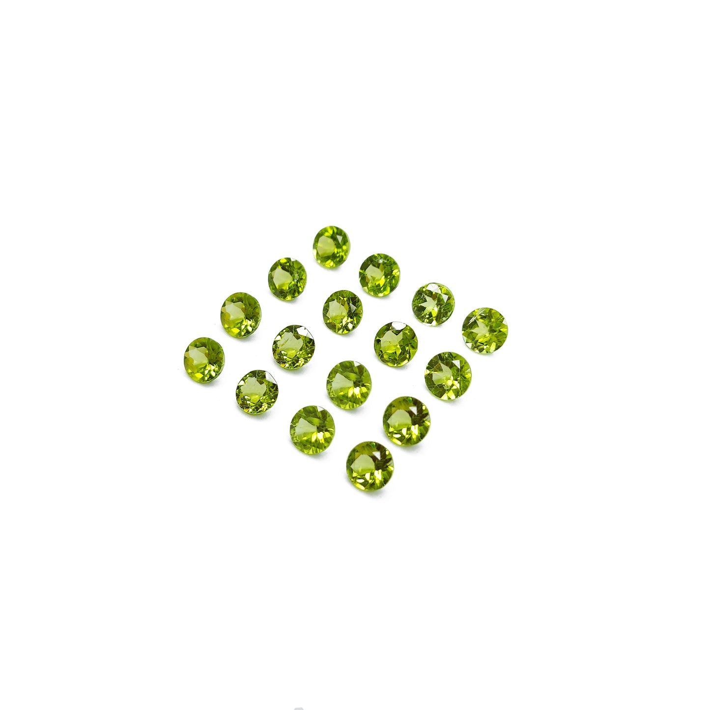 Natural Peridot Calibrated Rounds | 4mm - 6mm