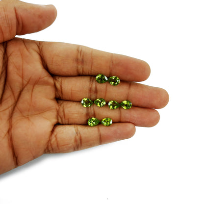 Natural Peridot Calibrated Pears | 7x5mm & 8x6mm