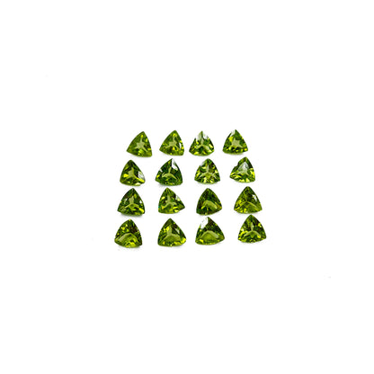 Natural Peridot Calibrated Trillions | 5mm - 7mm