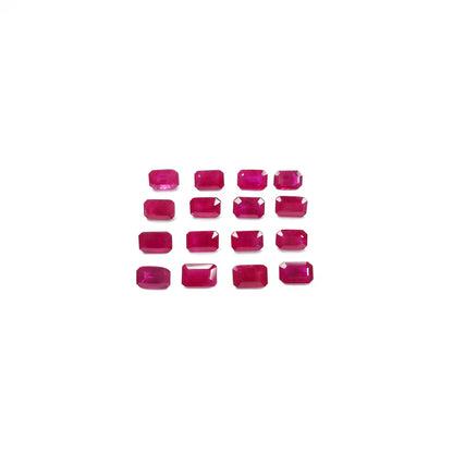 Natural Burma Ruby Calibrated Octagons 6x4mm