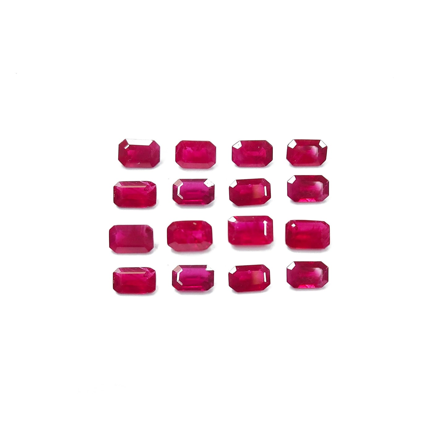 Natural Ruby Calibrated Octagons 6x4mm