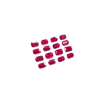 Natural Ruby Calibrated Octagons 6x4mm