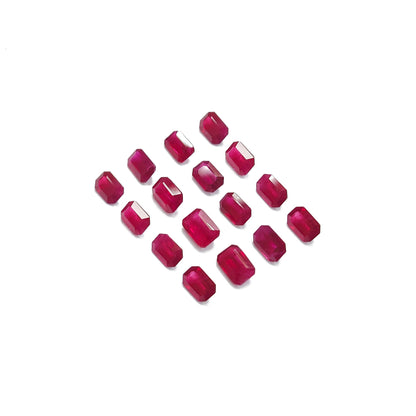 Natural Ruby Calibrated Octagons 6x4mm