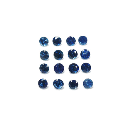 Natural Ceylon Blue Sapphire Calibrated Rounds | 2mm & 3mm