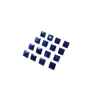 Natural Bangkok Blue Sapphire Calibrated Squares | 4mm - 8mm