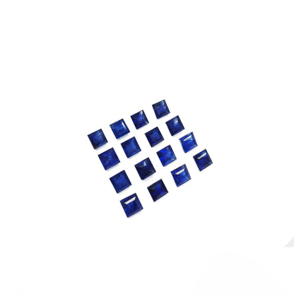 Natural Bangkok Blue Sapphire Calibrated Squares | 4mm - 8mm