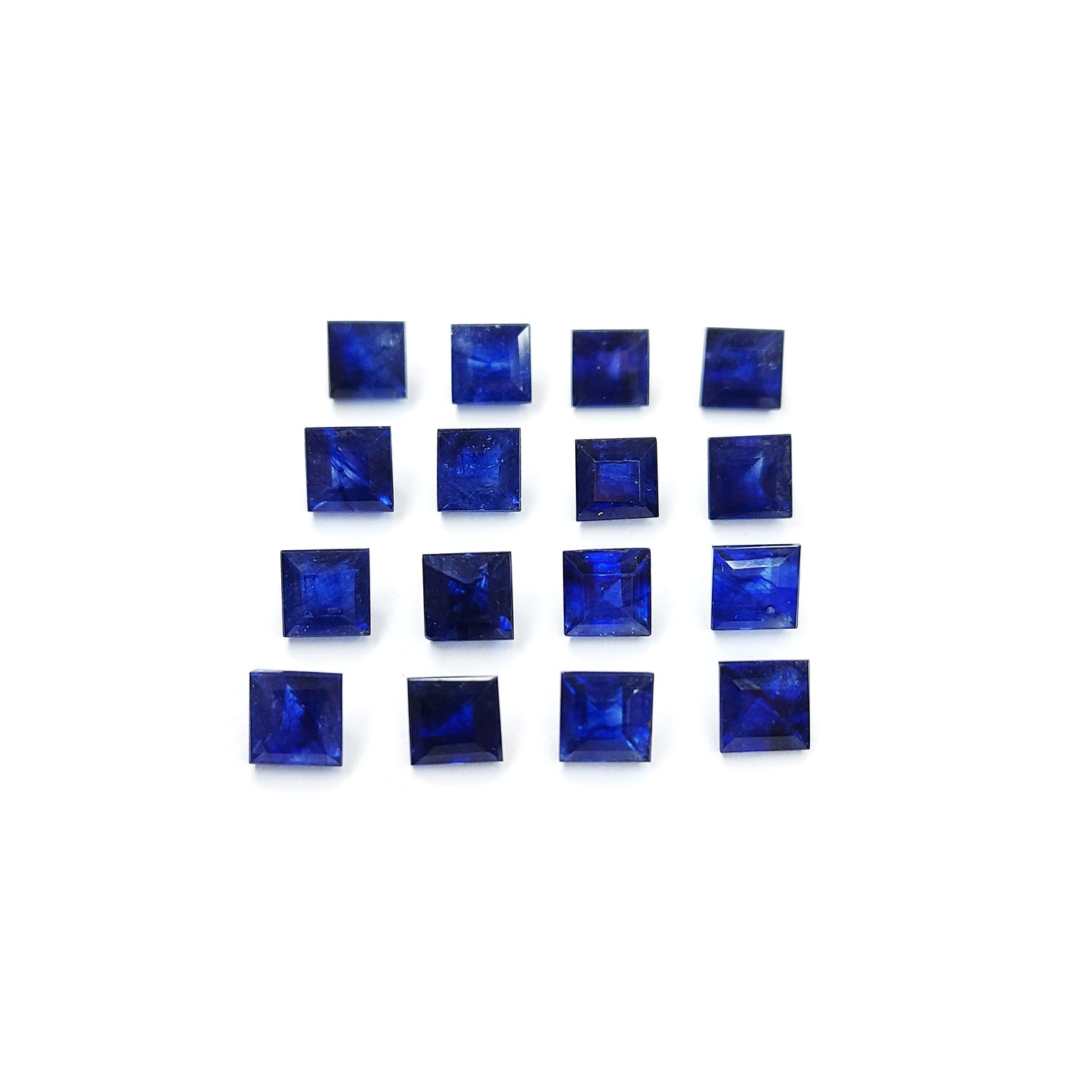 Natural Bangkok Blue Sapphire Calibrated Squares | 4mm - 8mm