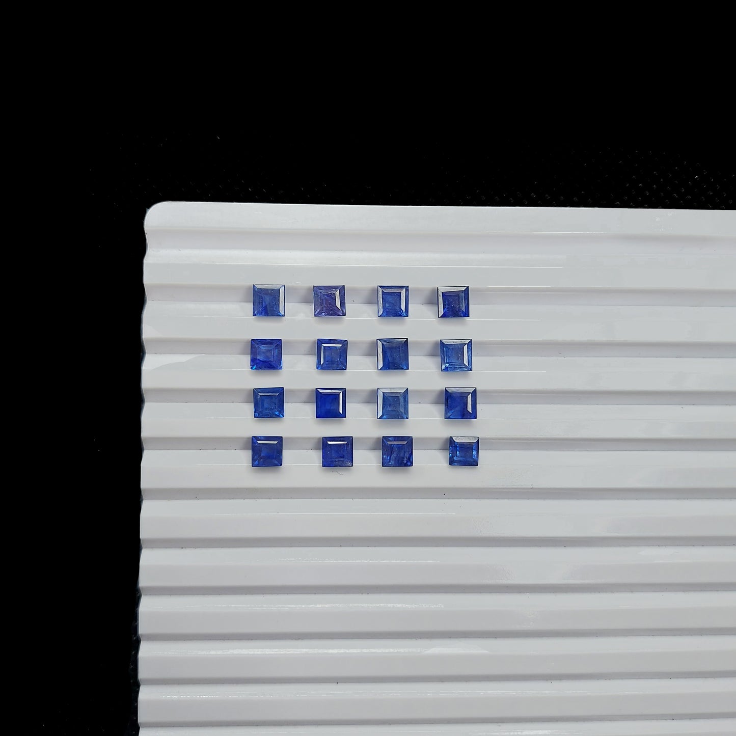 Natural Bangkok Blue Sapphire Calibrated Squares | 4mm-8mm