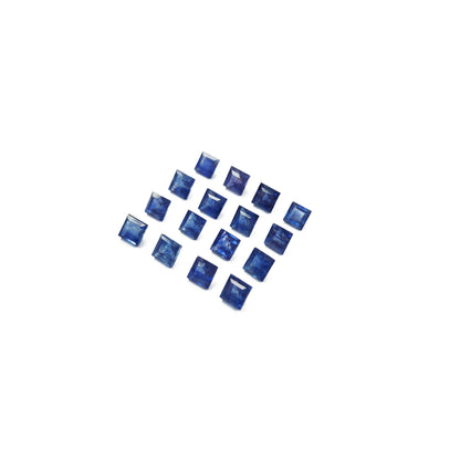 Natural Bangkok Blue Sapphire Calibrated Squares | 4mm-8mm