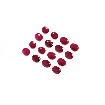 Natural Burma Ruby Heated Calibrated Ovals | 5x7mm - 7x9mm