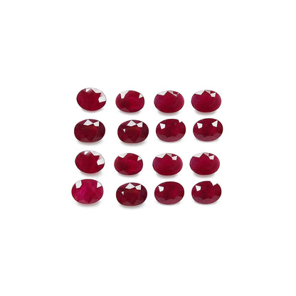 Natural Burma Ruby Heated Calibrated Ovals | 5x7mm - 7x9mm