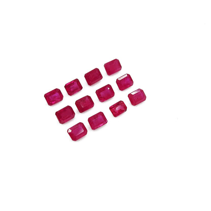 Natural Mozambique Ruby Calibrated Octagons | 3x4mm & 4x5mm