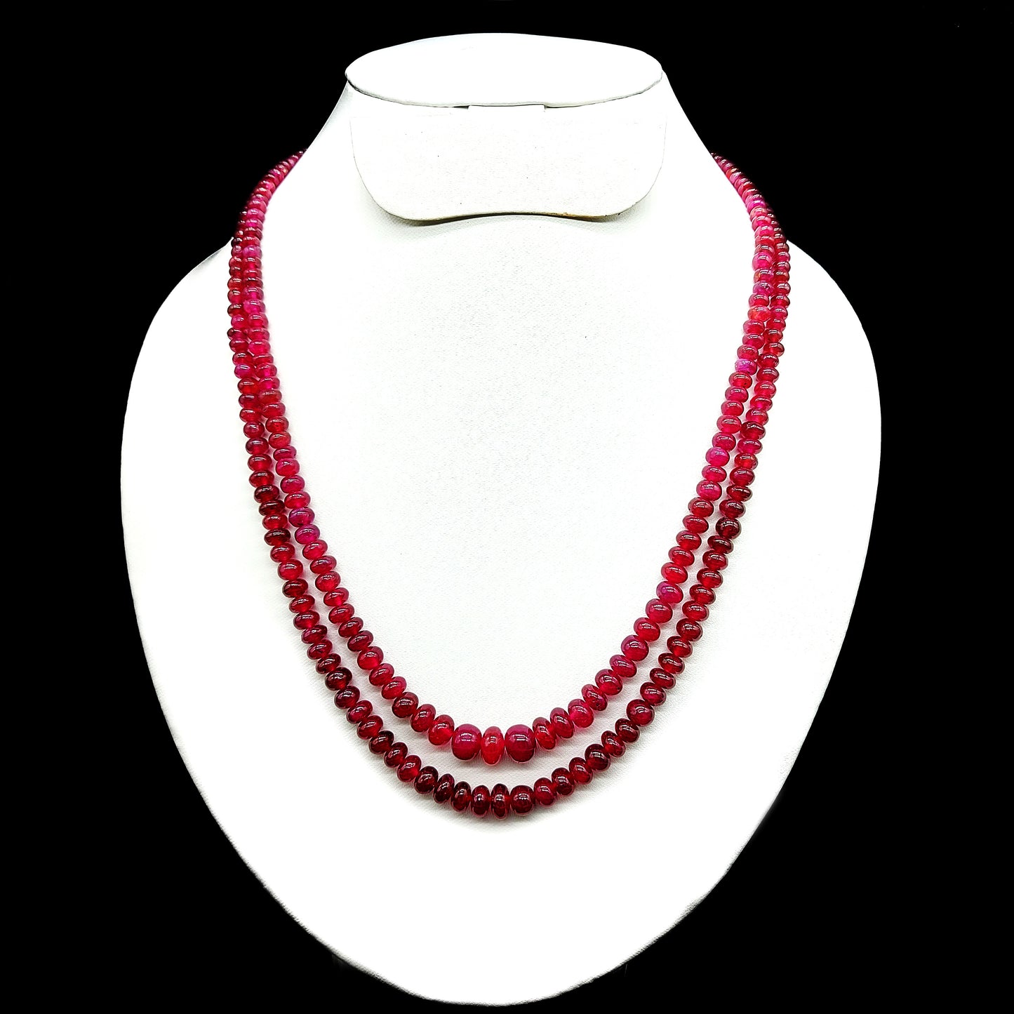 Natural Bangkok Ruby Beats Necklace | 373.65Cts