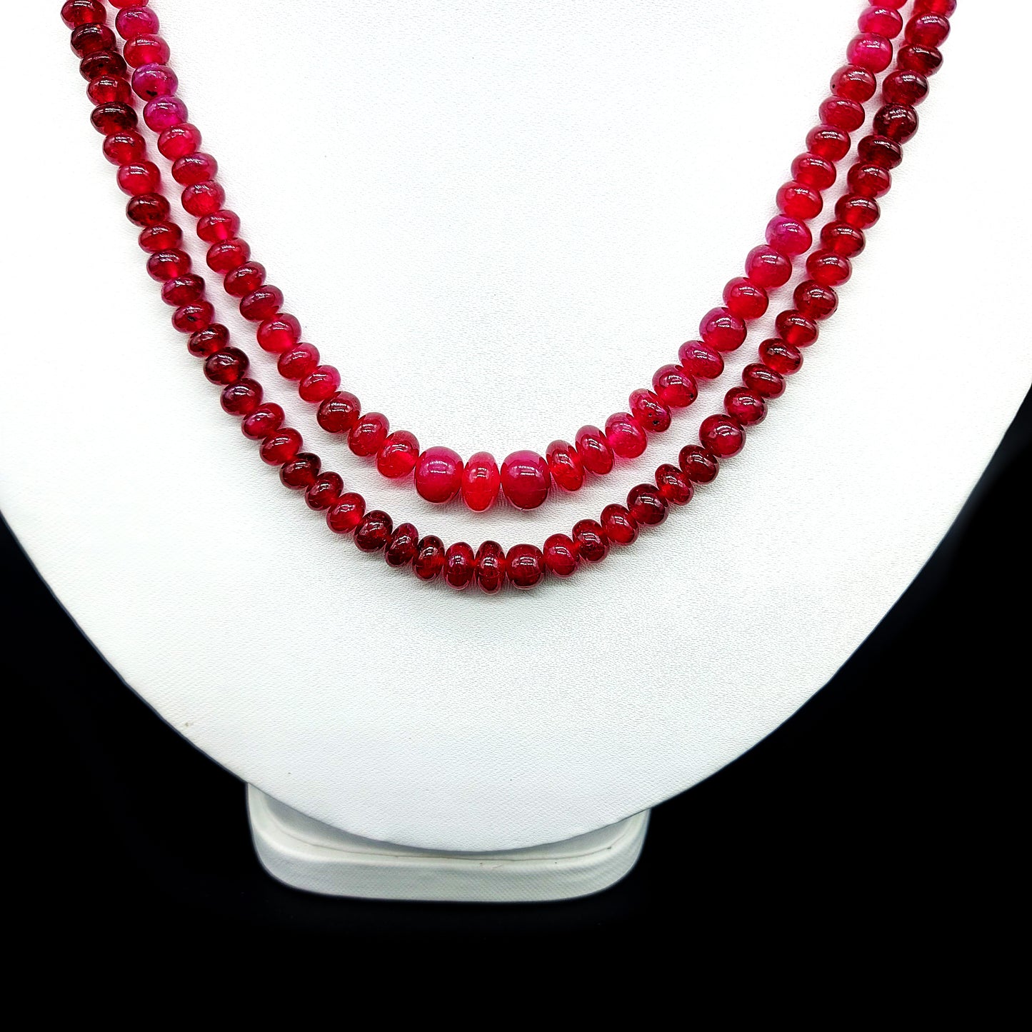 Natural Bangkok Ruby Beats Necklace | 373.65Cts