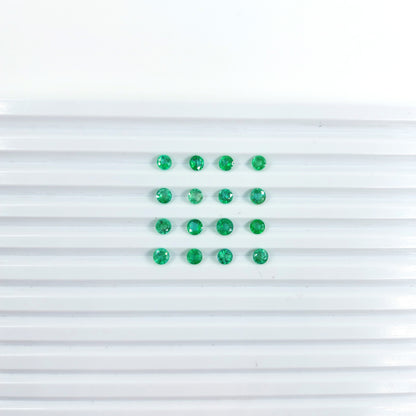 Natural Zambian Emerald Calibrated Rounds | 3mm - 6mm