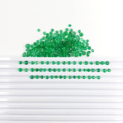 Natural Zambian Emerald Calibrated Rounds | 3mm - 6mm