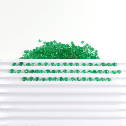 Natural Zambian Emerald Calibrated Rounds | 3mm - 6mm