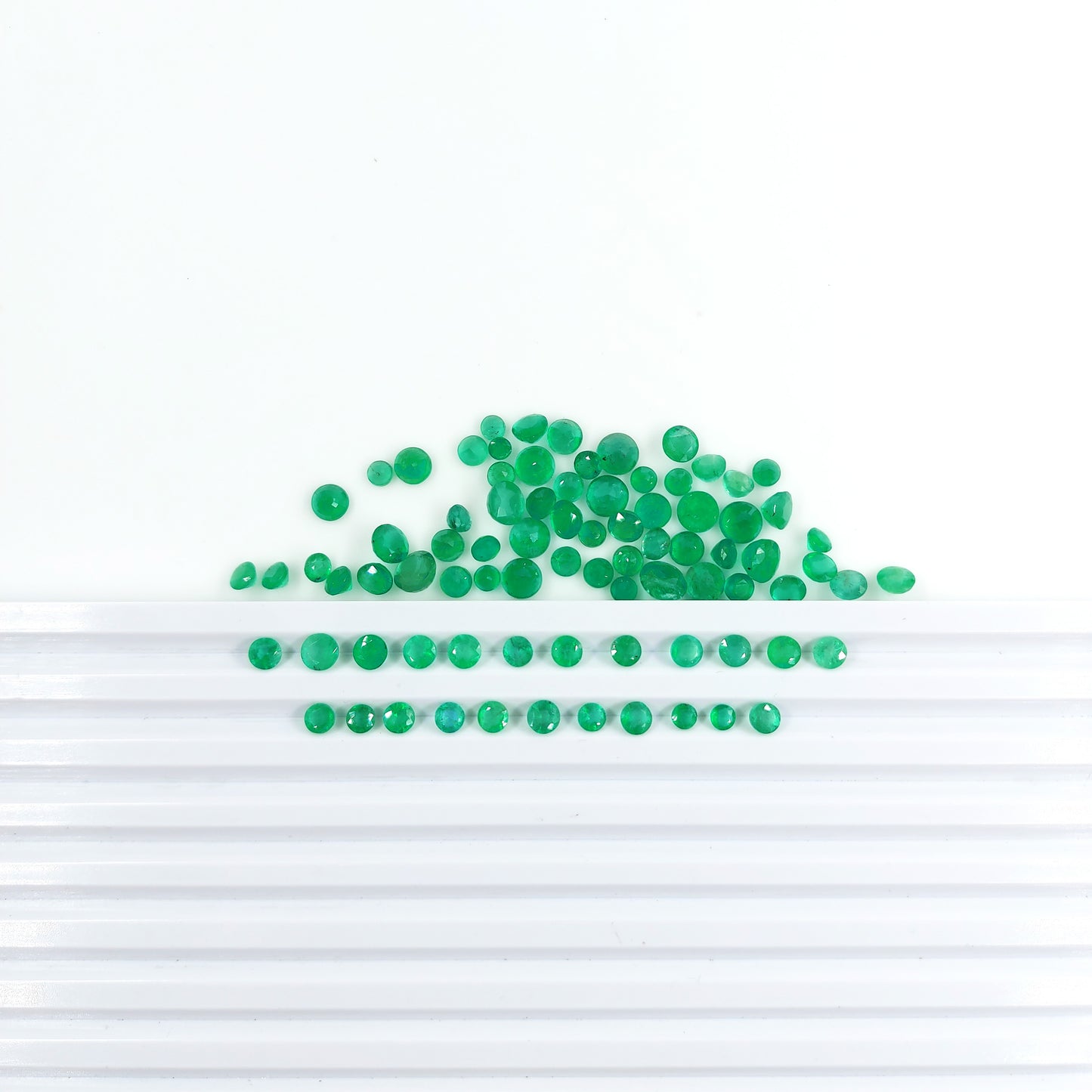 Natural Zambian Emerald Calibrated Rounds | 3mm - 6mm