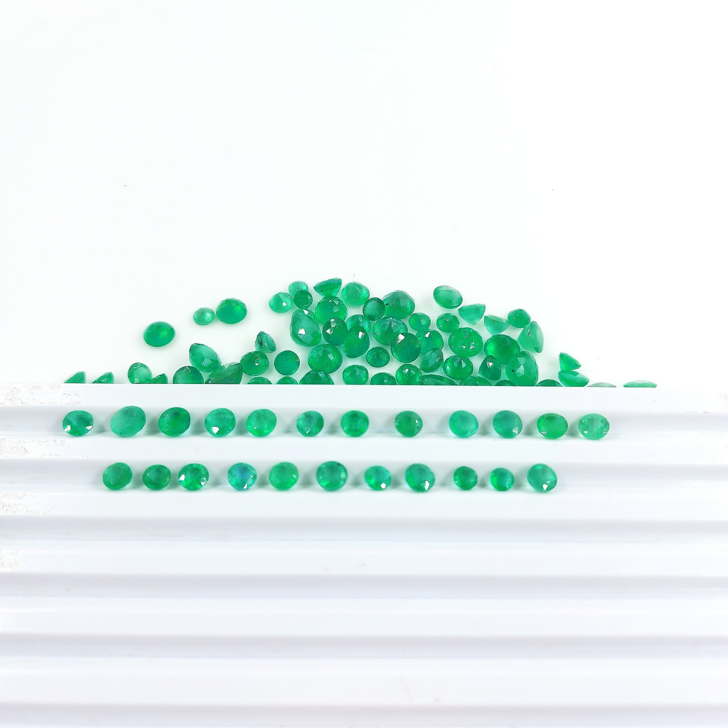 Natural Zambian Emerald Calibrated Rounds | 3mm - 6mm