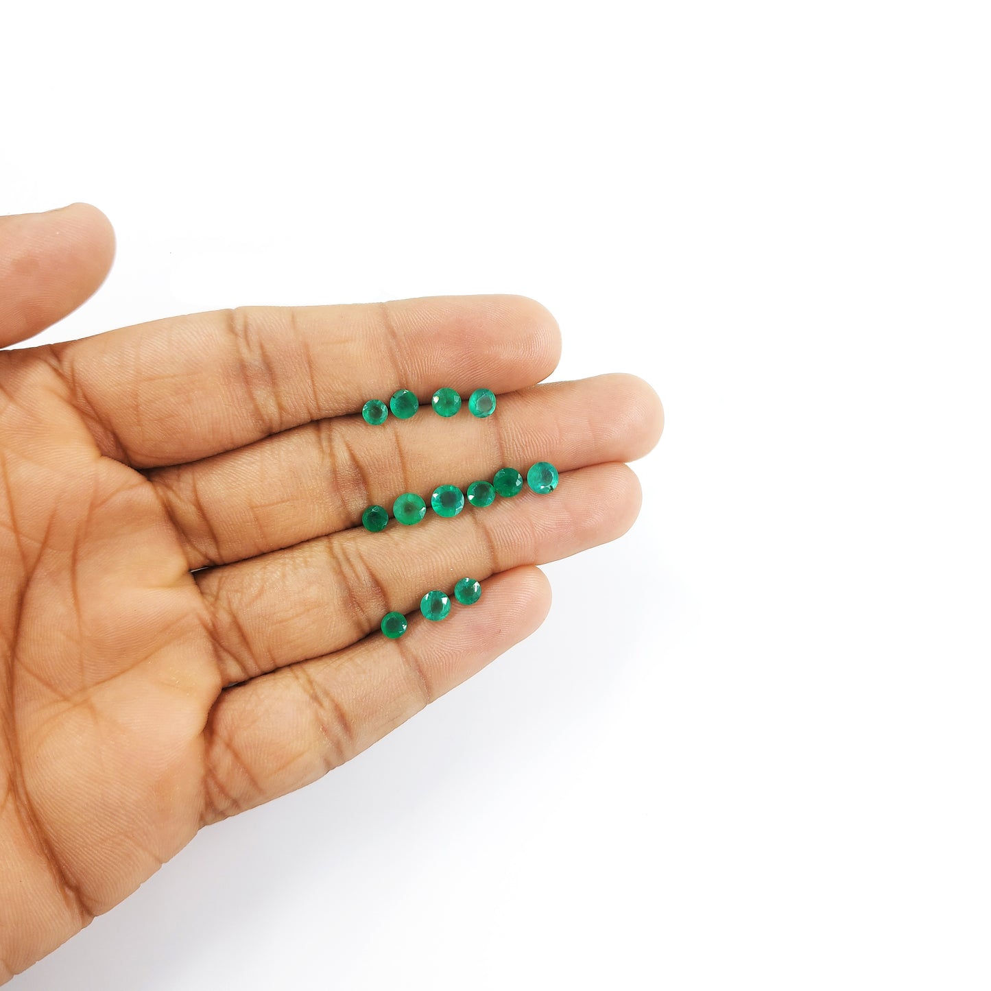 Natural Zambian Emerald Calibrated Rounds | 3mm - 6mm