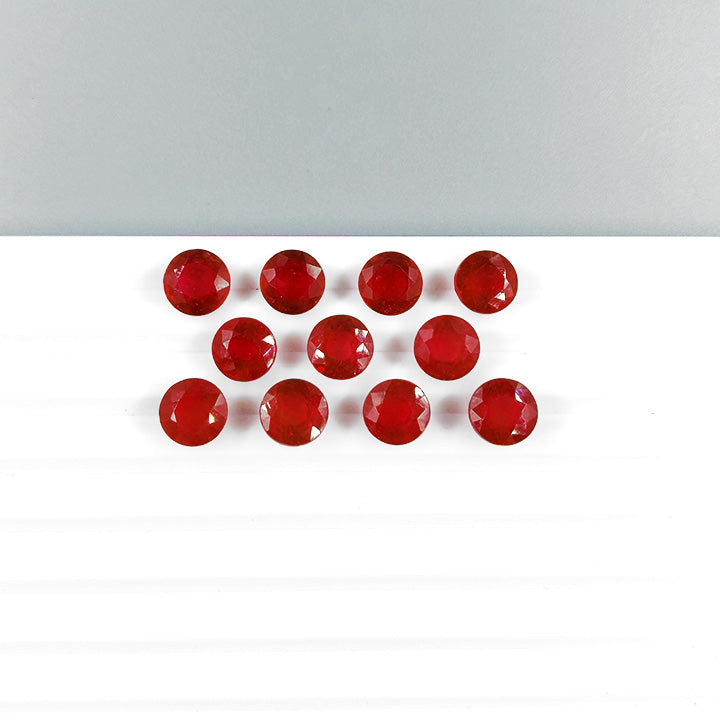 Natural Bangkok Ruby Calibrated Rounds | 8mm & 9mm