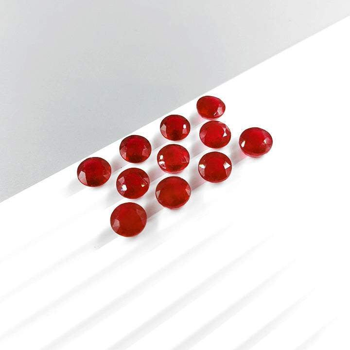 Natural Bangkok Ruby Calibrated Rounds | 8mm & 9mm