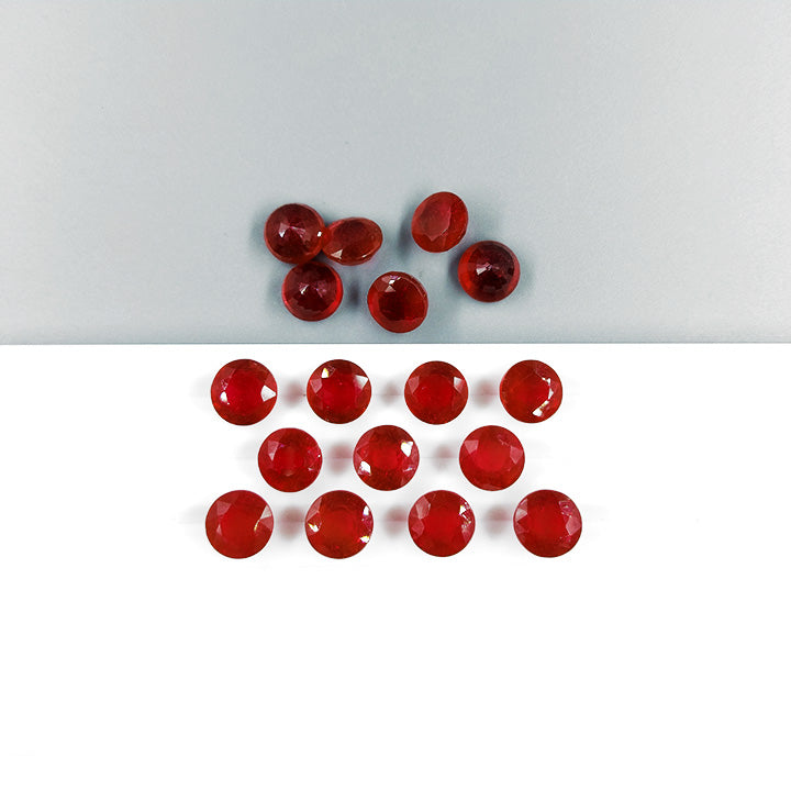 Natural Bangkok Ruby Calibrated Rounds | 8mm & 9mm