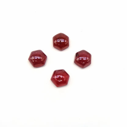 Natural Bangkok Ruby Calibrated Hexagons | 6mm & 7mm