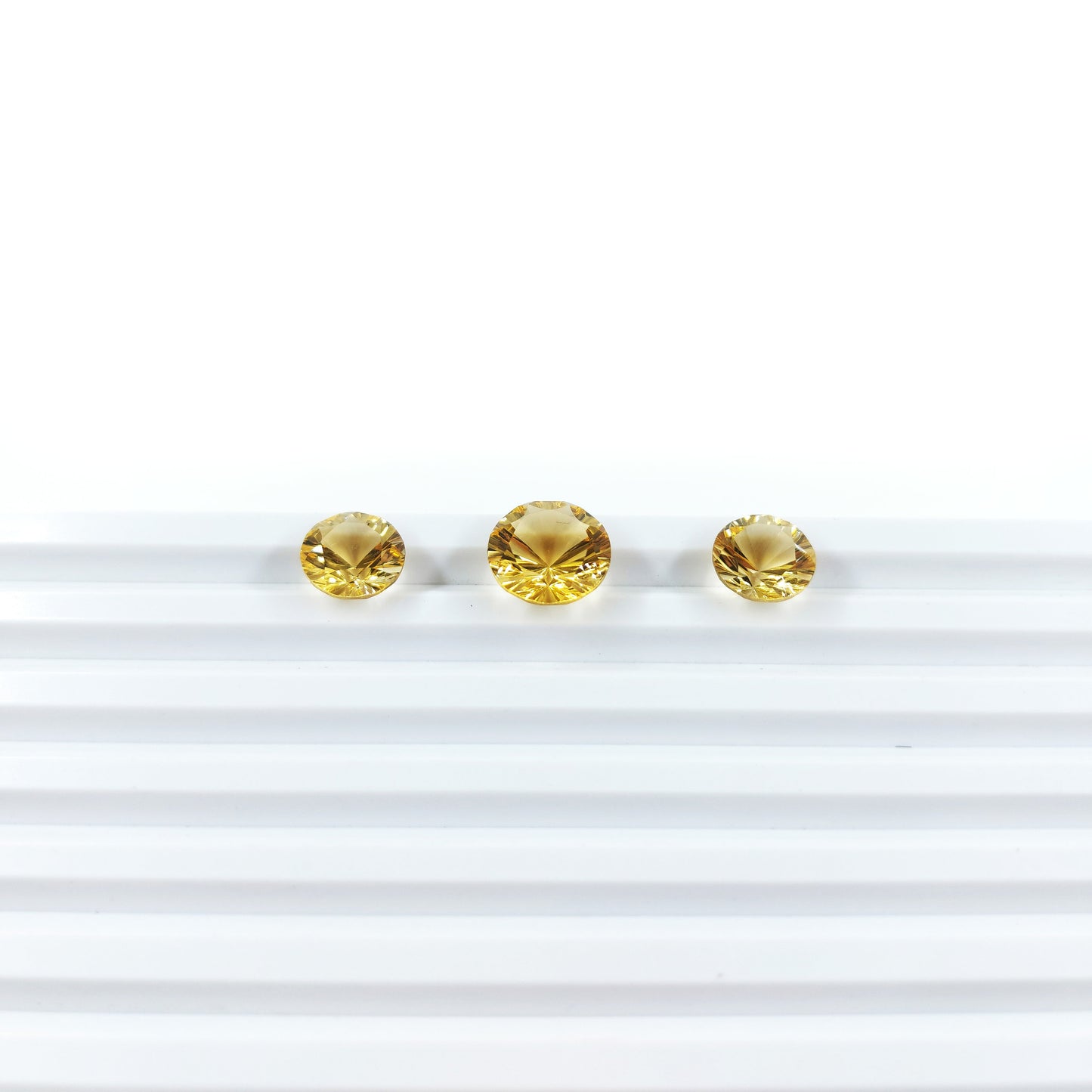 Natural Citrine Concave Cut Round Matching Pair, 11.90cts