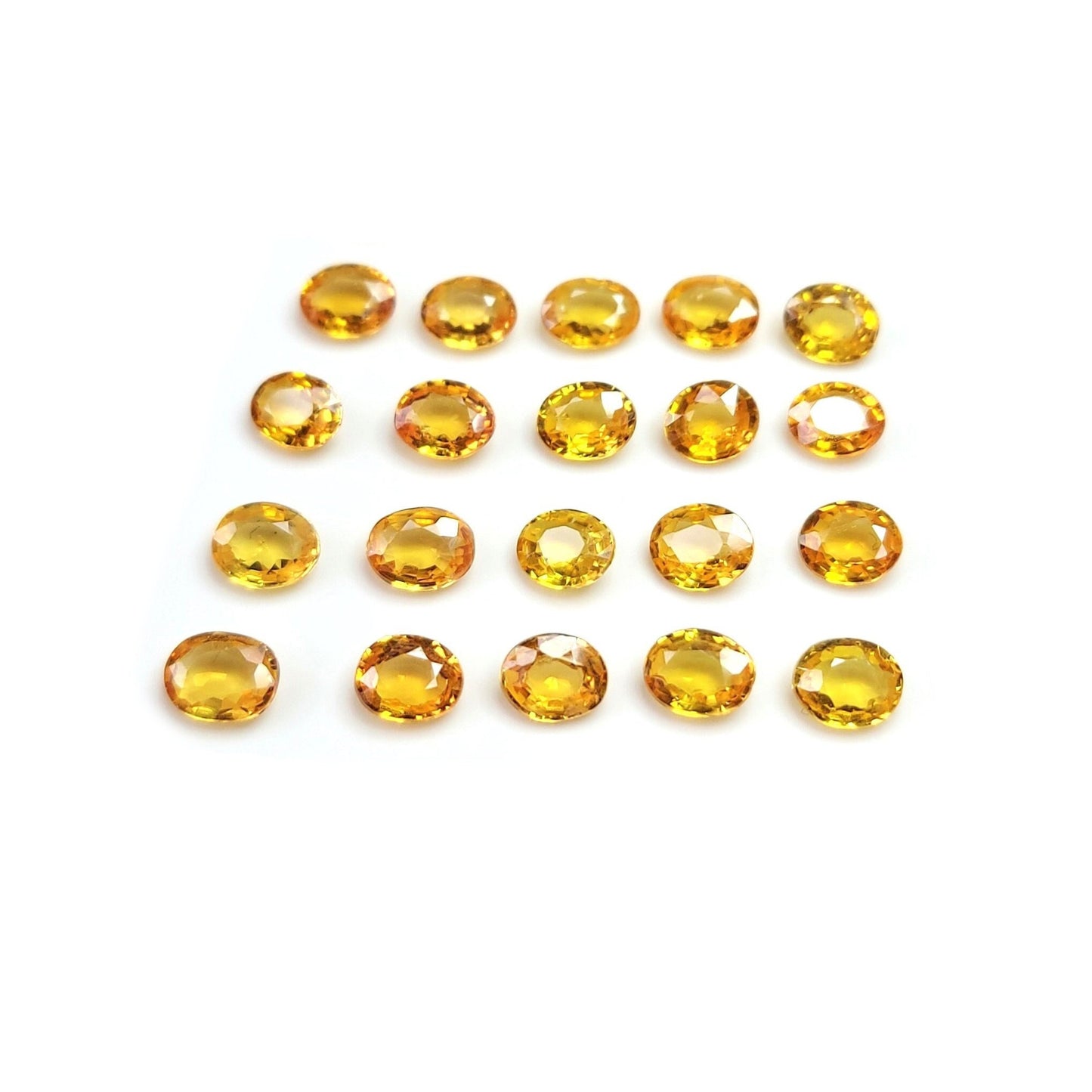 Natural Yellow Sapphire Heated Calibrated 5x4mm Ovals