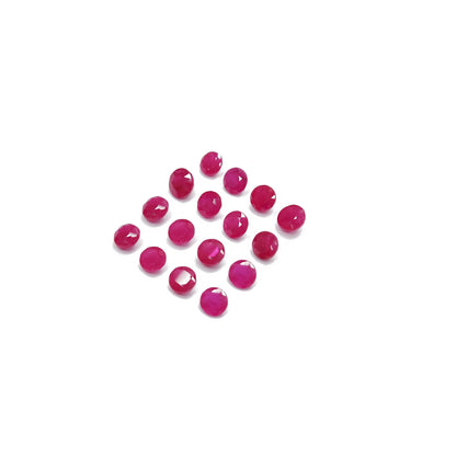 Natural Burma Ruby Calibrated Rounds | 5mm & 6mm