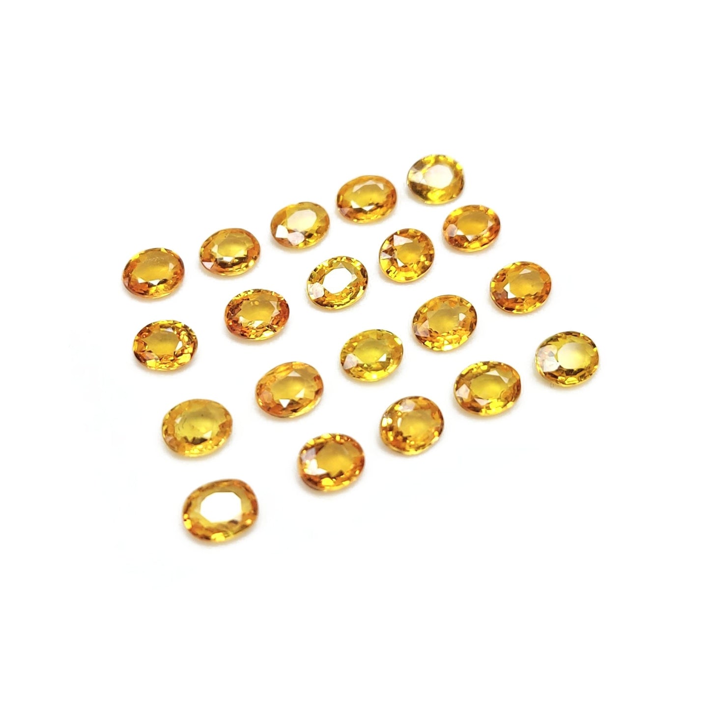 Natural Yellow Sapphire Heated Calibrated 5x4mm Ovals