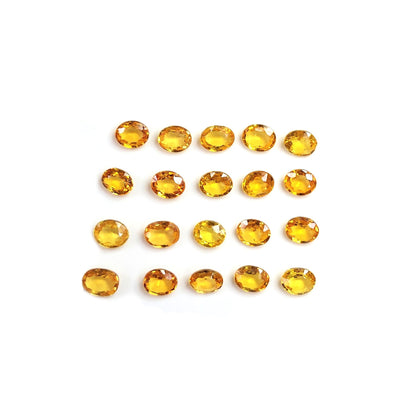 Natural Yellow Sapphire Heated Calibrated 5x4mm Ovals