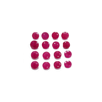 Natural Burma Ruby Calibrated Rounds | 5mm & 6mm